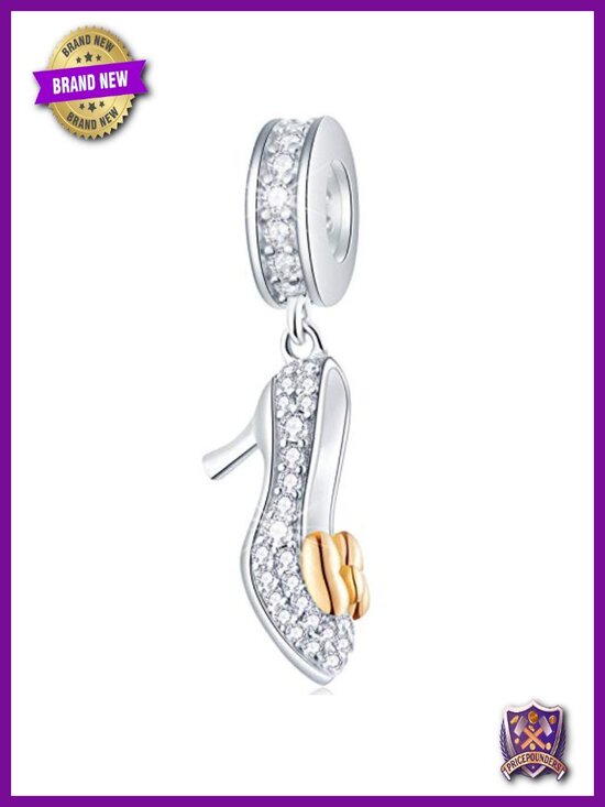 Jewelry - 925 Sterling Silver Travel Charm Bead Bracelet Charm - High Heel Shoe Guitar